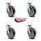 Service Caster 8 Inch Polyurethane Wheel Swivel Caster Set with Roller Bearing SCC-30CS820-PPUR-4 - alternate 6